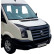 Protection de capot à usage unique pour Volkswagen Crafter MK1 et MK1 Facelift 2006-2016 - Noir brillant
