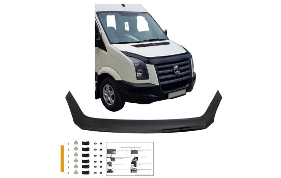 Protection de capot à usage unique pour Volkswagen Crafter MK1 et MK1 Facelift 2006-2016 - Noir brillant, Image 2