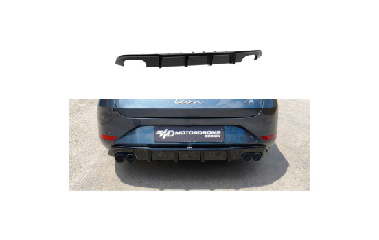 Diffuseur de pare-chocs arrière Motordrome compatible avec Seat Leon IV (KL8) Sportstourer FR 2020- (ABS)
