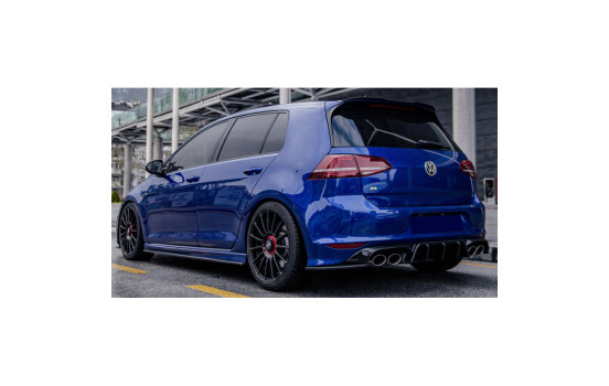 Diffuseur de pare-chocs arrière Oneway pour Volkswagen Golf VII HB R 2013-2016 - Noir brillant, Image 2