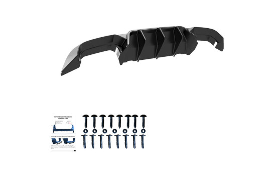 Diffuseur de pare-chocs arrière Oneway pour Volkswagen Golf VII HB R 2013-2016 - Noir brillant, Image 5