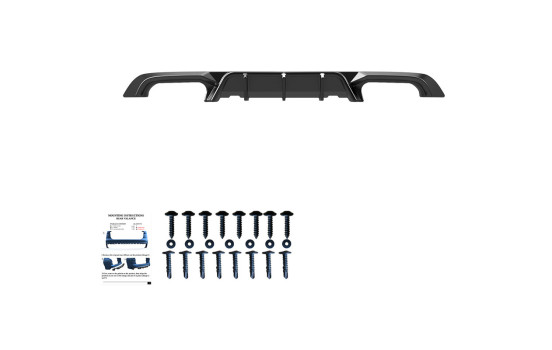 Diffuseur de pare-chocs arrière Oneway pour Volkswagen Golf VII HB R 2013-2016 - Noir brillant, Image 6