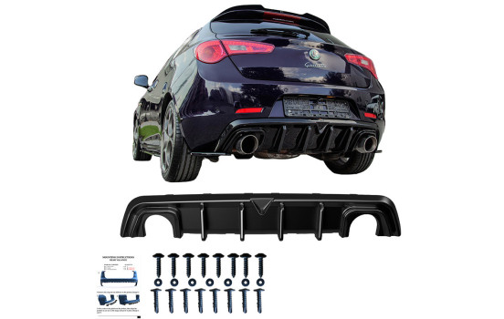 Diffuseur de pare-chocs arrière unidirectionnel pour Alfa Romeo Giulietta 2010-2020 - Version 2, Image 3