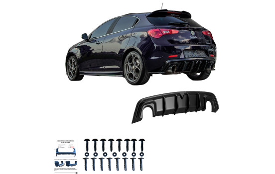 Diffuseur de pare-chocs arrière unidirectionnel pour Alfa Romeo Giulietta 2010-2020 - Version 2, Image 4