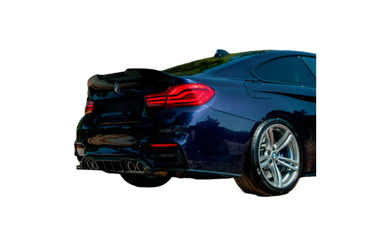 Diffuseur de pare-chocs arrière unidirectionnel pour BMW M4 F82 2014-2021 – Noir brillant