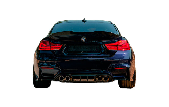 Diffuseur de pare-chocs arrière unidirectionnel pour BMW M4 F82 2014-2021 – Noir brillant, Image 2