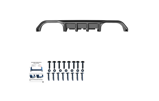 Diffuseur de pare-chocs arrière unidirectionnel pour BMW M4 F82 2014-2021 – Noir brillant, Image 6