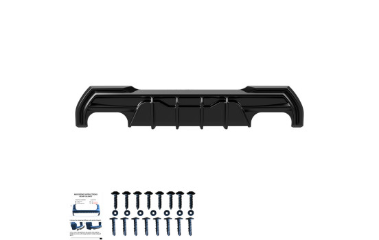 Diffuseur de pare-chocs arrière unidirectionnel pour BMW Série 1 F40 M-Pack/M135i 2019- - Noir brillant, Image 7
