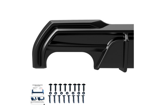 Diffuseur de pare-chocs arrière unidirectionnel pour BMW Série 1 F40 M-Pack/M135i 2019- - Noir brillant, Image 9