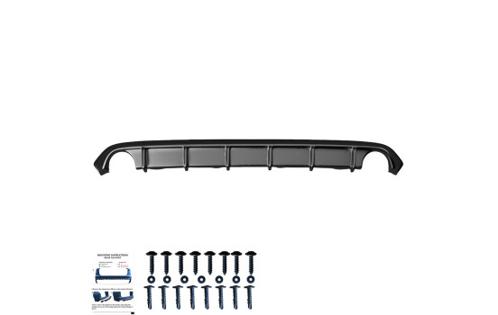 Diffuseur de pare-chocs arrière unidirectionnel pour BMW Série 3 G20/G21 2018-2022 – Noir brillant, Image 2