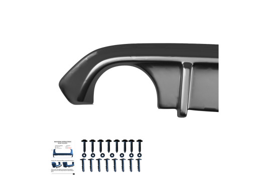 Diffuseur de pare-chocs arrière unidirectionnel pour BMW Série 3 G20/G21 2018-2022 – Noir brillant, Image 3