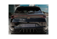 Diffuseur de pare-chocs arrière unidirectionnel pour Cupra Leon HB MK1 2020-2024 – Noir brillant