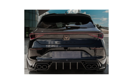 Diffuseur de pare-chocs arrière unidirectionnel pour Cupra Leon HB MK1 2020-2024 – Noir brillant