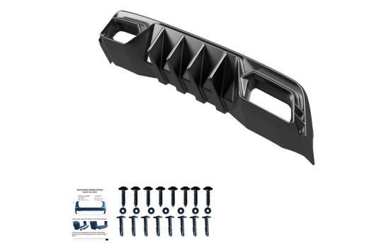 Diffuseur de pare-chocs arrière unidirectionnel pour Cupra Leon HB MK1 2020-2024 – Noir brillant, Image 5