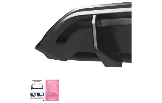 Diffuseur de pare-chocs arrière unidirectionnel pour Volkswagen Tayron (R41) 2024- - Noir brillant, Image 4