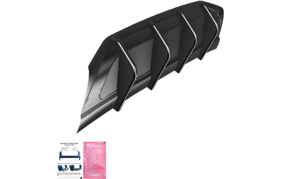 Diffuseur de pare-chocs arrière unidirectionnel pour Volkswagen Tiguan III (CT1) 2024- - Noir brillant, Image 7