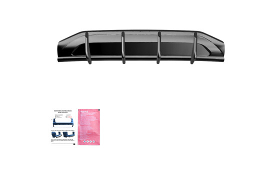 Diffuseur de pare-chocs arrière unidirectionnel pour Volkswagen Tiguan III (CT1) 2024- - Noir brillant, Image 8
