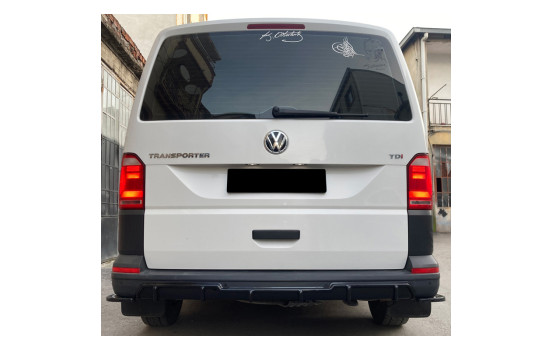 Diffuseur de pare-chocs arrière unidirectionnel pour Volkswagen Transporter T6/T6.1 2015-2022 - Brillant, Image 2