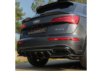 Jupe de pare-chocs arrière à sens unique Audi Q5 (FY) S-Line Facelift 2020-2024 excl. Sportback - Noir brillant