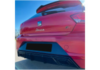 Jupe de pare-chocs arrière à sens unique (diffuseur) adaptée à Seat Ibiza (6F) 2017- incl. FR - Noir brillant