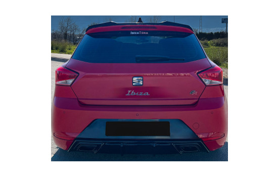 Jupe de pare-chocs arrière à sens unique (diffuseur) adaptée à Seat Ibiza (6F) 2017- incl. FR - Noir brillant, Image 2