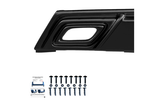 Jupe de pare-chocs arrière à sens unique (diffuseur) adaptée à Seat Ibiza (6F) 2017- incl. FR - Noir brillant, Image 7