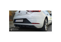 Jupe de pare-chocs arrière (Diffuseur) adaptable à Seat Leon 5F FR 5 portes Facelift 2017-2020 hors FR (ABS)