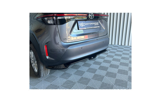 Jupe de pare-chocs arrière (diffuseur) adaptée pour Toyota Yaris Cross 2020- (ABS noir brillant), Image 3