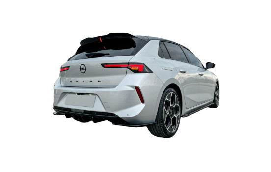 Jupe de pare-chocs arrière (diffuseur) Oneway pour Opel Astra L HB 2021- - Noir brillant
