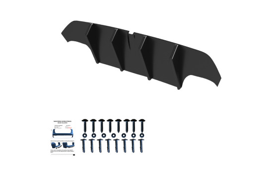 Jupe de pare-chocs arrière (diffuseur) Oneway pour Opel Astra L HB 2021- - Noir brillant, Image 5