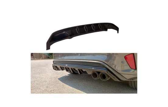 Jupe de pare-chocs arrière (Diffuseur) sur mesure pour Ford Focus IV ST/ST-Line HB 2018-2022 (ABS Noir Brillant), Image 2