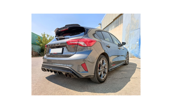 Jupe de pare-chocs arrière (Diffuseur) sur mesure pour Ford Focus IV ST/ST-Line HB 2018-2022 (ABS Noir Brillant), Image 3