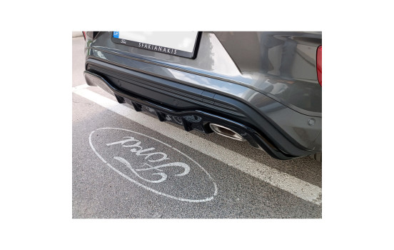Jupe de pare-chocs arrière (diffuseur) sur mesure pour Ford Puma ST-Line 2019- (ABS Noir brillant)