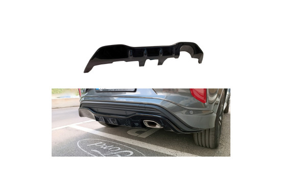 Jupe de pare-chocs arrière (diffuseur) sur mesure pour Ford Puma ST-Line 2019- (ABS Noir brillant), Image 2