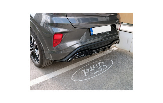 Jupe de pare-chocs arrière (diffuseur) sur mesure pour Ford Puma ST-Line 2019- (ABS Noir brillant), Image 3