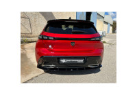 Jupe de pare-chocs arrière (Diffuseur) sur mesure pour Peugeot 308 III HB 5 portes 2021 - (ABS Noir brillant)