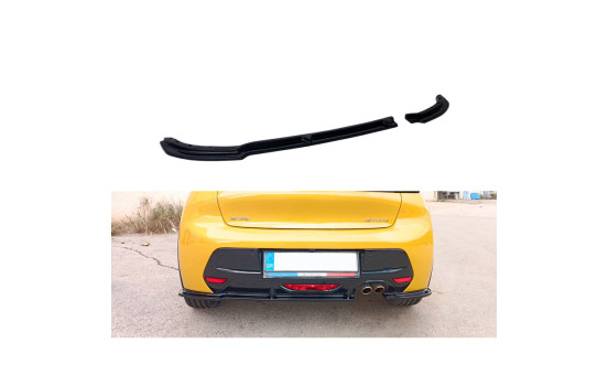 Jupe de pare-chocs arrière (Diffuseur) V.2 sur mesure pour Peugeot 208 II 2019- (ABS Noir brillant)