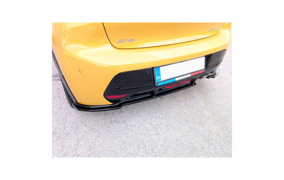 Jupe de pare-chocs arrière (Diffuseur) V.2 sur mesure pour Peugeot 208 II 2019- (ABS Noir brillant), Image 3