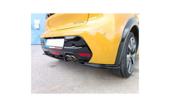 Jupe de pare-chocs arrière (Diffuseur) V.2 sur mesure pour Peugeot 208 II 2019- (ABS Noir brillant), Image 4