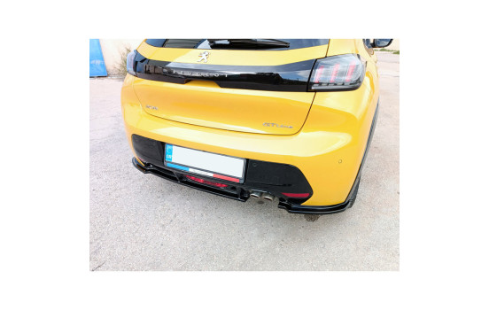 Jupe de pare-chocs arrière (Diffuseur) V.2 sur mesure pour Peugeot 208 II 2019- (ABS Noir brillant), Image 5