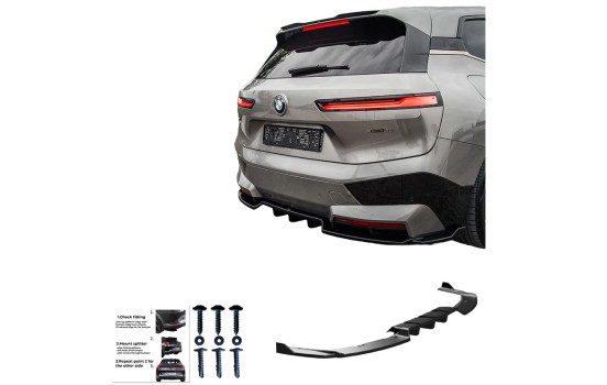Jupe de pare-chocs arrière Oneway pour BMW iX M-Pack i20 2021- - Noir brillant, Image 3