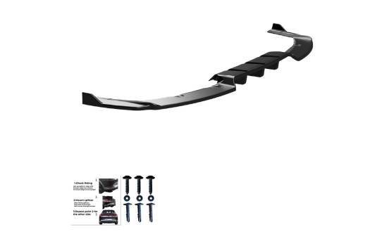 Jupe de pare-chocs arrière Oneway pour BMW iX M-Pack i20 2021- - Noir brillant, Image 5