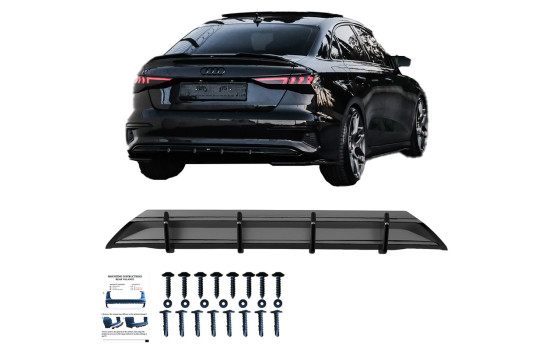 Jupe de pare-chocs arrière unidirectionnelle (diffuseur) Audi A3 (8Y) Berline/Sportback 2020-2024 excl. Ligne S/S3/RS3, Image 3