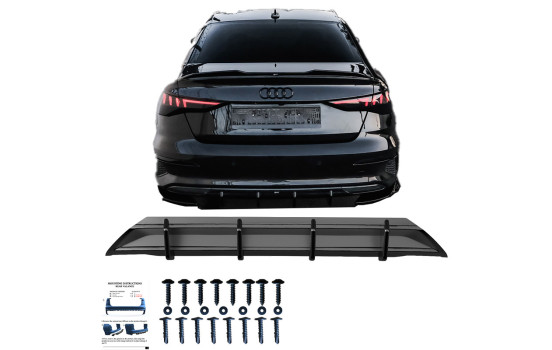 Jupe de pare-chocs arrière unidirectionnelle (diffuseur) Audi A3 (8Y) Berline/Sportback 2020-2024 excl. Ligne S/S3/RS3, Image 4