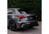 Jupe de pare-chocs arrière unidirectionnelle (diffuseur) Audi A3 (8Y) Sportback S-Line/S3 Facelift 2025- - Noir brillan