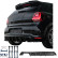 Jupe de pare-chocs arrière unidirectionnelle (diffuseur) compatible avec Volkswagen Polo 6R GTi 2009-2014 - Noir brilla, Vignette 6