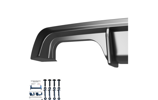 Jupe de pare-chocs arrière unidirectionnelle (diffuseur) compatible avec Volkswagen Polo 6R GTi 2009-2014 - Noir brilla, Image 10
