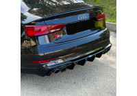 Jupe de pare-chocs arrière unidirectionnelle (diffuseur) pour Audi S3 Berline 8V Facelift 2016-2020
