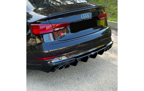 Jupe de pare-chocs arrière unidirectionnelle (diffuseur) pour Audi S3 Berline 8V Facelift 2016-2020