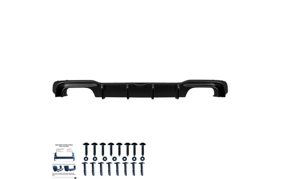 Jupe de pare-chocs arrière unidirectionnelle (diffuseur) pour Audi S3 Berline 8V Facelift 2016-2020, Image 5